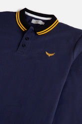 Tipping Full Polo Shirt - Tipped Midnight Blue